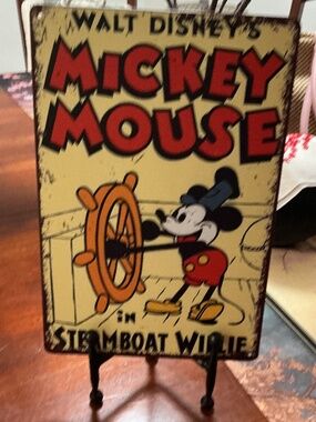 Vintage Reproduction Mickey Mouse Tin Sign